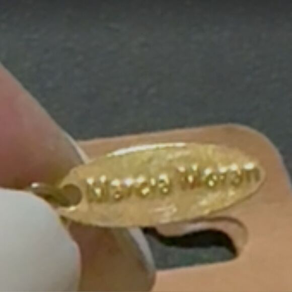 New $198 MARCIA MORAN Chalcedony Pave CZ Crystal 18k Clad Pendant Necklace - Picture 3 of 3